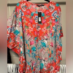 Floral Tolani Collection Tunic - Size L